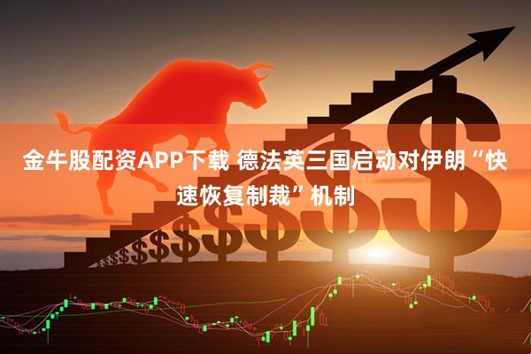 金牛股配资APP下载 德法英三国启动对伊朗“快速恢复制裁”机制